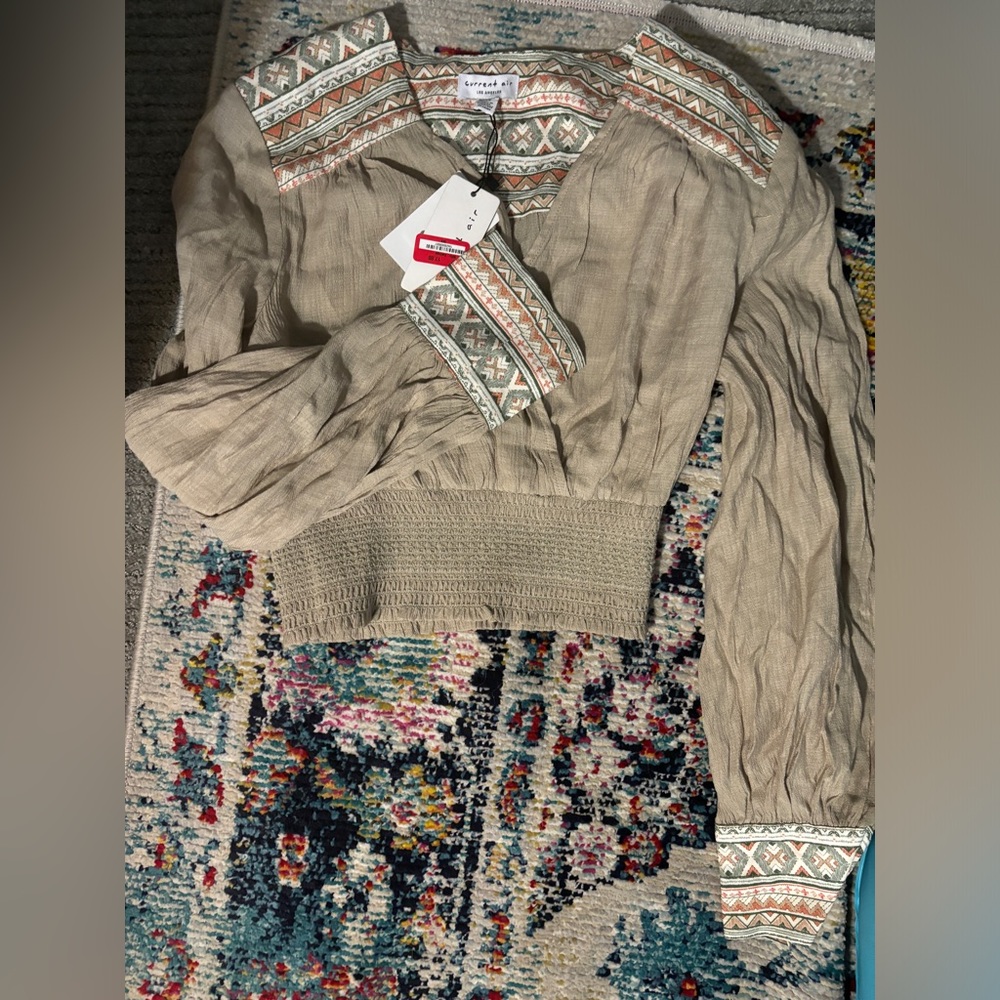 Brown long sleeve top